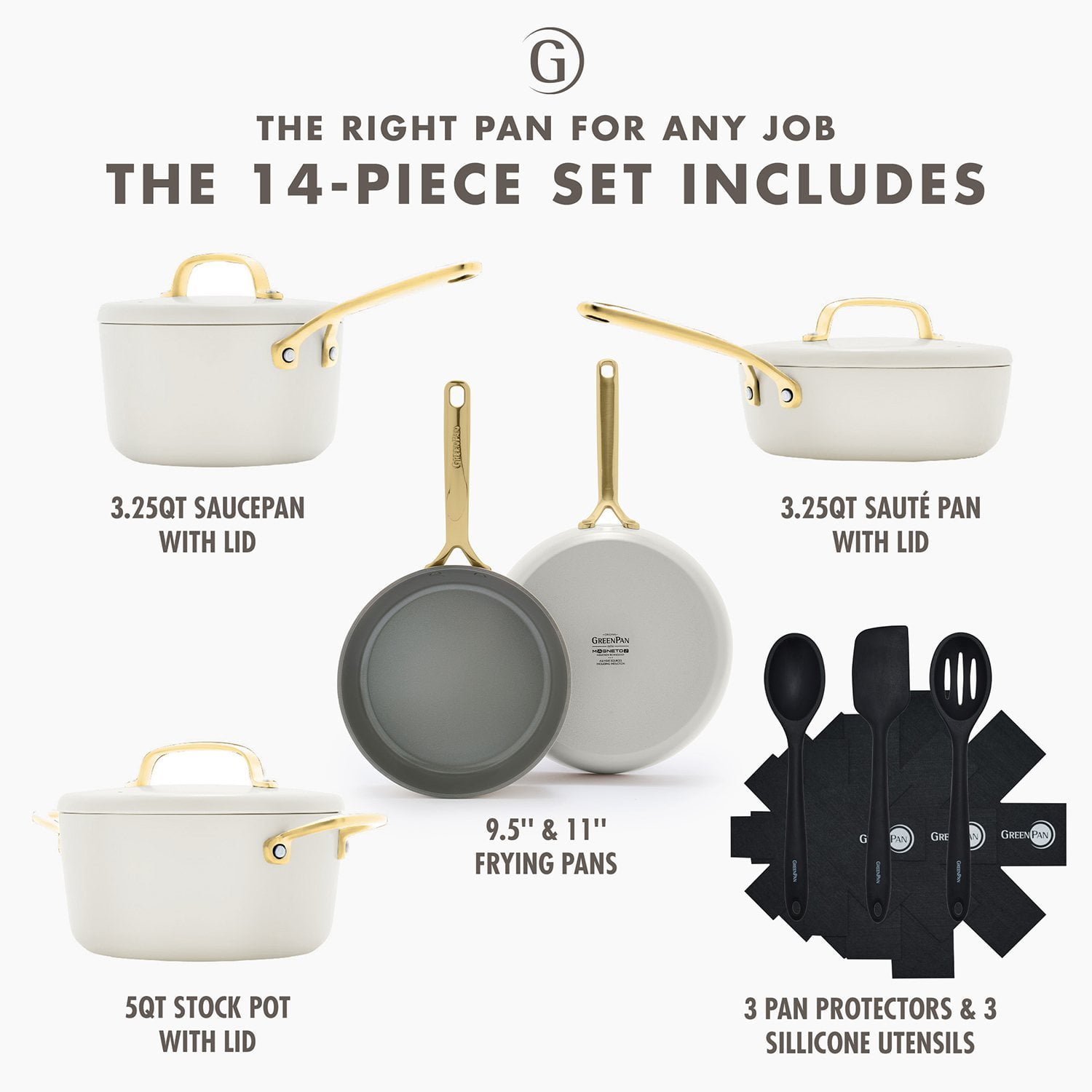 GreenPan GP5 11-Piece Ceramic Nonstick Cookware Set - Samsclub.com