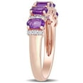 thumbnail image 4 of Amethyst and 0.13 CT. T.W. Diamond Ring in 14K Gold, 4 of 7