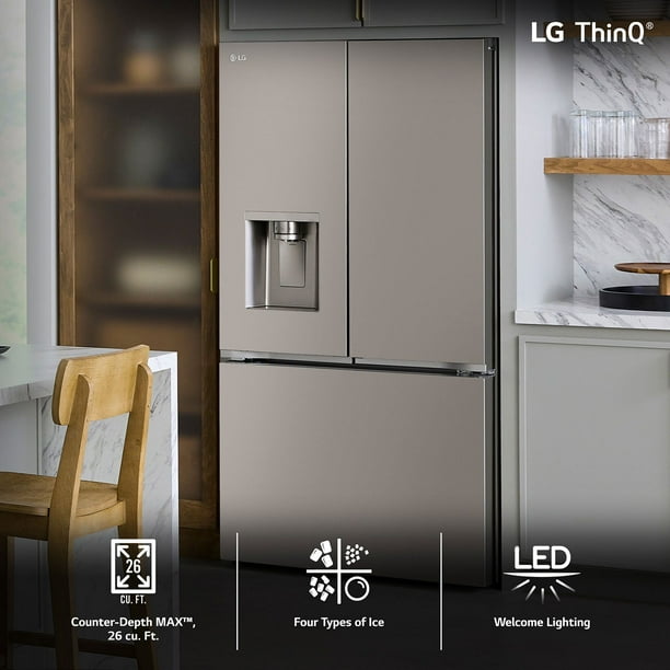 LG 26 cu. ft. Counter Depth Refrigerator w/ Four Types of Ice