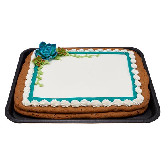 Succulents with Ruffles Half Sheet Cookie Cake