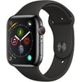 thumbnail image 1 of Apple Watch Series 4 GPS + Cellular 44MM Black Stainless Steel Case with Black Sport Band, 1 of 2