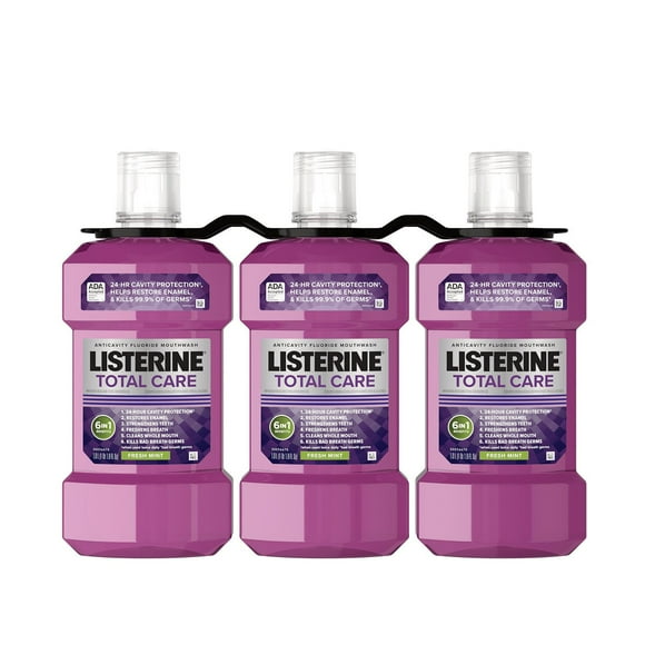 Listerine Total Care Fresh Mint Mouthwash, 33.8 fl. oz., 3 pk.