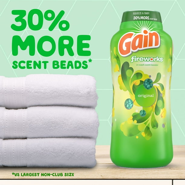 Gain Fireworks In-Wash Scent Booster Beads, Original Scent, 39.9