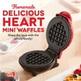 thumbnail image 5 of Dash Heart Miniature Waffle Maker with Heart Print Lid, 5 of 9