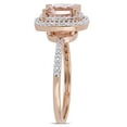 thumbnail image 4 of Morganite and Diamond Accent Double Halo Ring in 14K Gold, 4 of 7