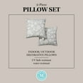 thumbnail image 9 of Martha Stewart Distressed Jacobean Indoor/Outdoor Decorative Pillow, Set of 2, Choose Size, 9 of 10