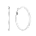 thumbnail image 1 of Square Tube Hoop Earrings in Sterling Silver, 1 of 7
