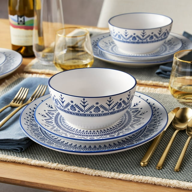 Member's Mark 12-Piece Stoneware Holiday Dinnerware Set