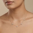 thumbnail image 7 of Lab Created Diamond Flower Necklace in 14K Gold, 1.5C.T.T.W., 7 of 8
