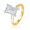 thumbnail image 2 of Lab Created Emerald Cut Solitaire Diamond Ring in 18K Gold, 2 of 7
