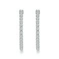 thumbnail image 3 of 0.45 T.W. Lab Created Round Diamond Hoop Earrings in 14K Gold, 3 of 5