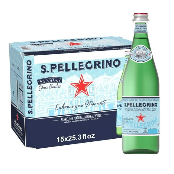 S.Pellegrino Sparkling Natural Mineral Water 25.3 fl. oz., 15 pk.