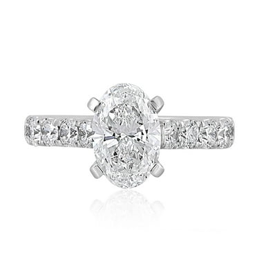 Lab Created Oval Cut Diamond Ring