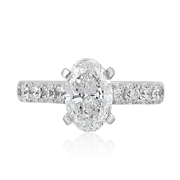 Lab Created Oval Cut Diamond Ring