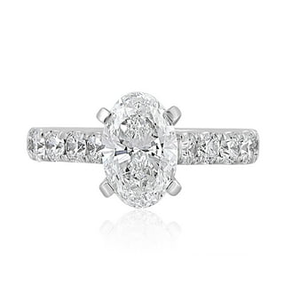 Lab Created Oval Cut Diamond Ring