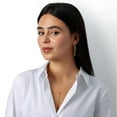 thumbnail image 6 of High Polish Hoop Earrings in 14K Gold, 6 of 7