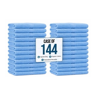 Simpli-Magic Commercial Cotton Hand Towels Wash Cleaning Cloths , Blue, 16” x 27”, 24 Pack or 144 Pack