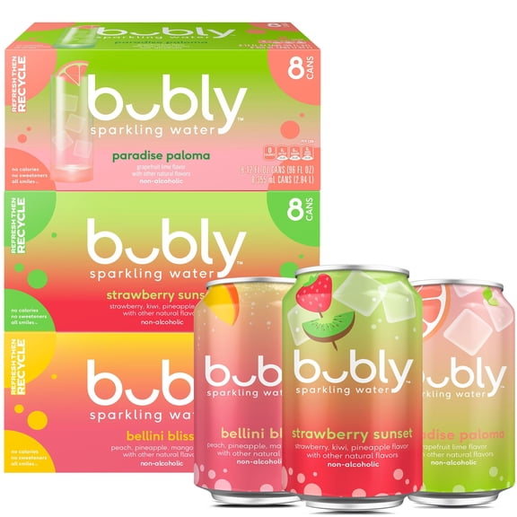 Bubly Mocktail Sparkling Water Variety Pack, 12 fl. oz., 24 pk.