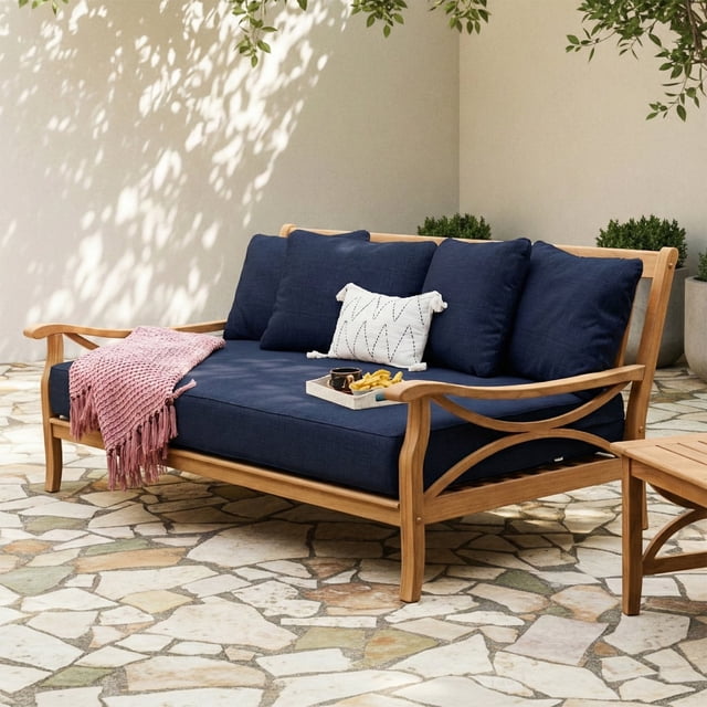 Cambridge Casual Catalina Teak Deep Seating Daybed with Cushion