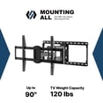 thumbnail image 2 of Mounting All Large Full Motion Heavy Duty TV Wall Mount for TVs up to 90", 2 of 10