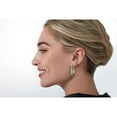 thumbnail image 4 of Elongated Oval Hoop Earrings in 14K Gold, 4 of 4