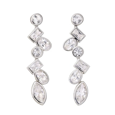 Gemstone Bezel Dangle Earring