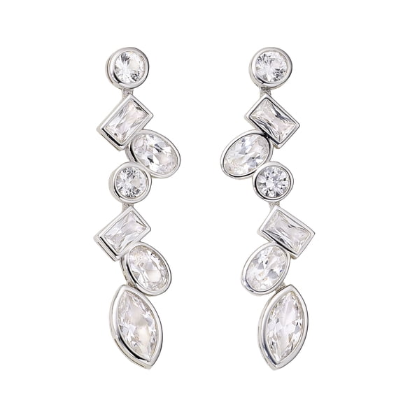 Gemstone Bezel Dangle Earring
