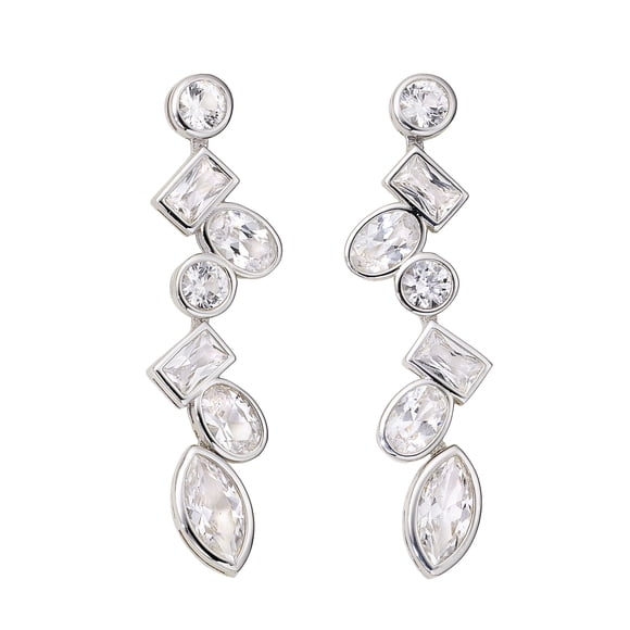 Gemstone Bezel Dangle Earring