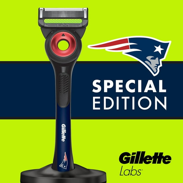 Gillette Labs NFL New England Patriots Men's Razor, Handle + 8