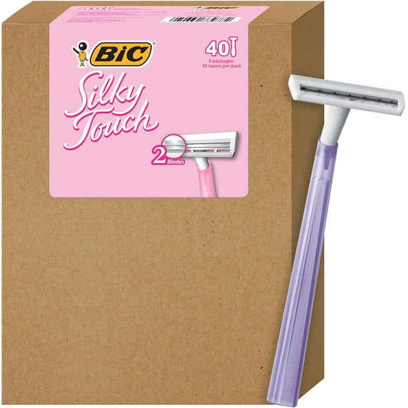 BIC Silky Touch Women's Disposable Razor, 2 Blades, 40 ct.