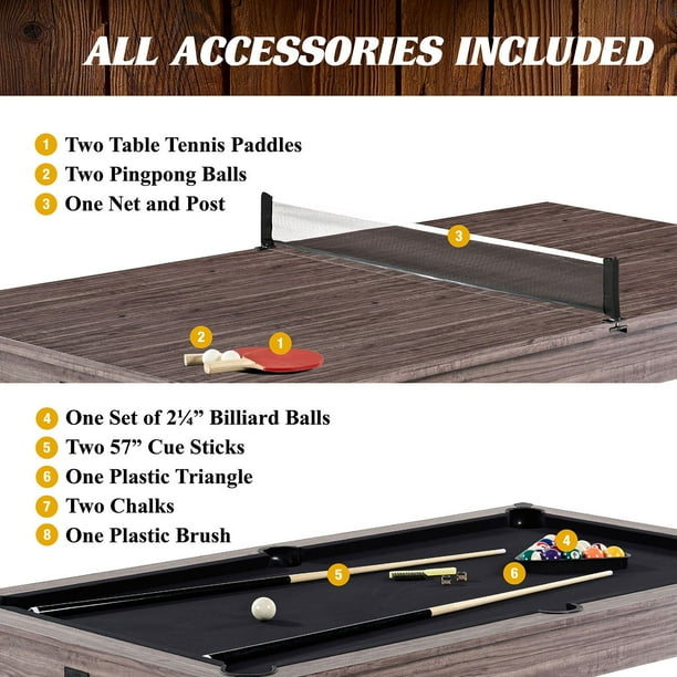 Pool Mania KS-907 ポータブルゲーム Barrington Billiards Monteray 7' Drop Pocket Pool Table, 3
