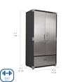 thumbnail image 2 of Seville Classics UltraHD Storage Cabinet with Bottom Drawer, 36” W x 18” D or 24” D x 72” H, 2 of 19