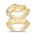 thumbnail image 1 of Neuhardt Bold Twist Band & Pyramid Ring Set in 18K Gold Vermeil, 1 of 12