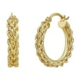 thumbnail image 1 of Kissing Hearts Hoop Earrings in 14K Gold, 1 of 6