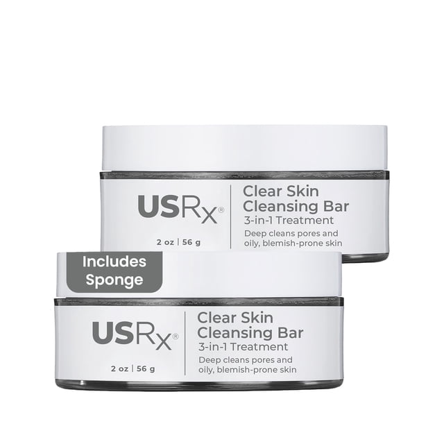 Urban Skin Rx 3-in-1 Clear Skin Cleansing Bar, 2 oz., 2 pk.