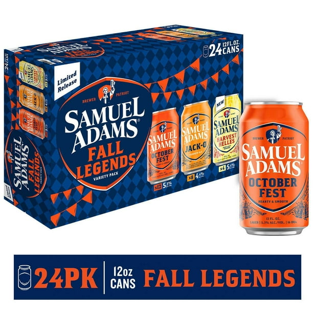 Samuel Adams Fall Legends Seasonal Ale and Lager Beer Variety Pack
