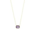 thumbnail image 1 of Cushion Cut Gemstone Bezel Set Necklace in 14K Gold, 1 of 5