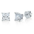thumbnail image 7 of Fancy Cut Lab Created White Sapphire 4 Pair Earring Set in Sterling Silver, 7 of 16