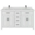 thumbnail image 1 of Studio Bathe Kali 60" Bathroom Vanity With Power Bar And Drawer Organizer, 1 of 9
