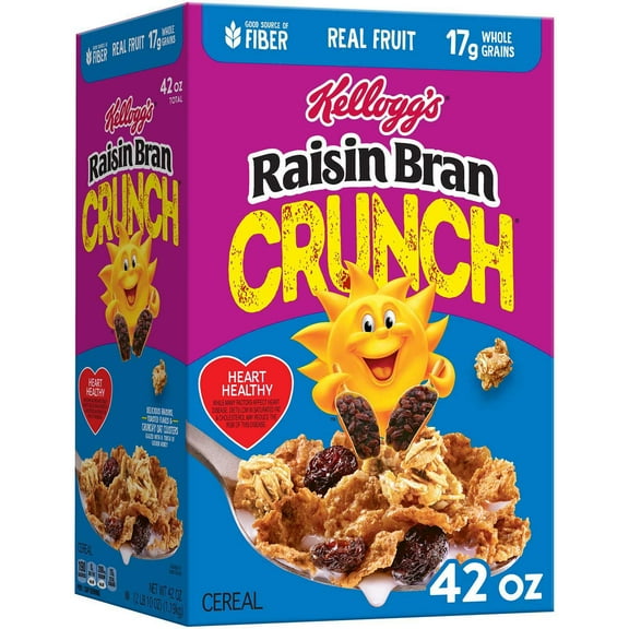 Kellogg's Original Raisin Bran Crunch Breakfast Cereal, 42 oz.