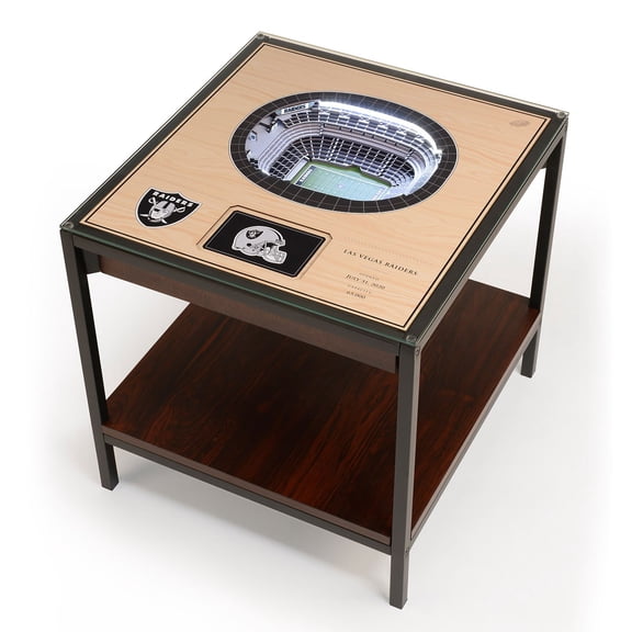 YouTheFan Las Vegas Raiders Lighted Stadium End Table