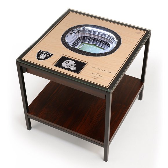 YouTheFan Las Vegas Raiders Lighted Stadium End Table