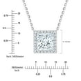 thumbnail image 5 of Lab Created Solitaire Halo Diamond Pendant Necklace in 18K Gold, 5 of 7