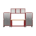 thumbnail image 1 of Seville Classics UltraHD® 6-Piece Steel Garage Cabinet Storage Set With Height Adjustable Workbench, 12 Feet Wide, 1 of 17
