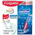 thumbnail image 1 of Colgate Total Whitening + Maxfresh Toothpaste, 26.6 oz., 4 pk., 1 of 8