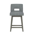 thumbnail image 12 of HH2 Home Upholstered Key Back Wood Adjustable Height Swivel Bar Stool, 12 of 19
