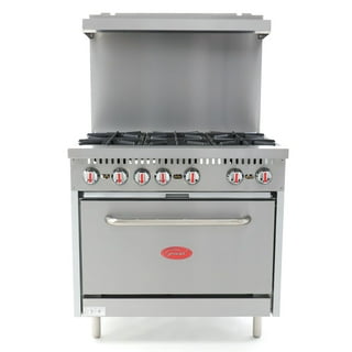 General Stainless Steel Gas Range with Oven, Choose Size & Gas Type