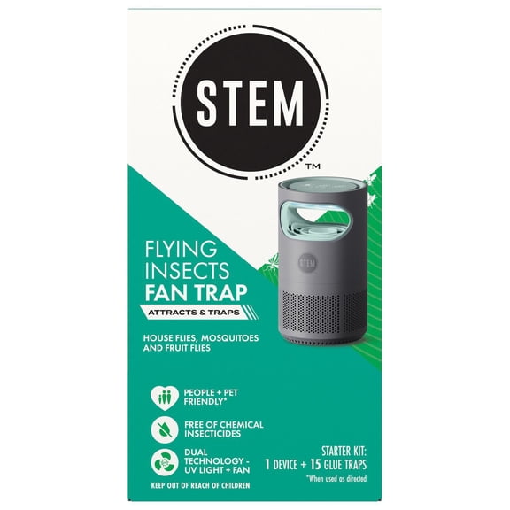 STEM Flying Insect Fan Trap, 1 Device + 15 Glue Traps