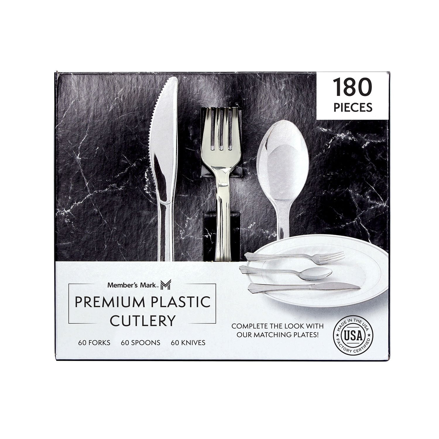 Member's Mark Premium Silver-Look Cutlery Combo 180