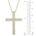 thumbnail image 6 of 0.71 CT. T.W. Diamond Cross Pendant in 14K Gold, 6 of 8
